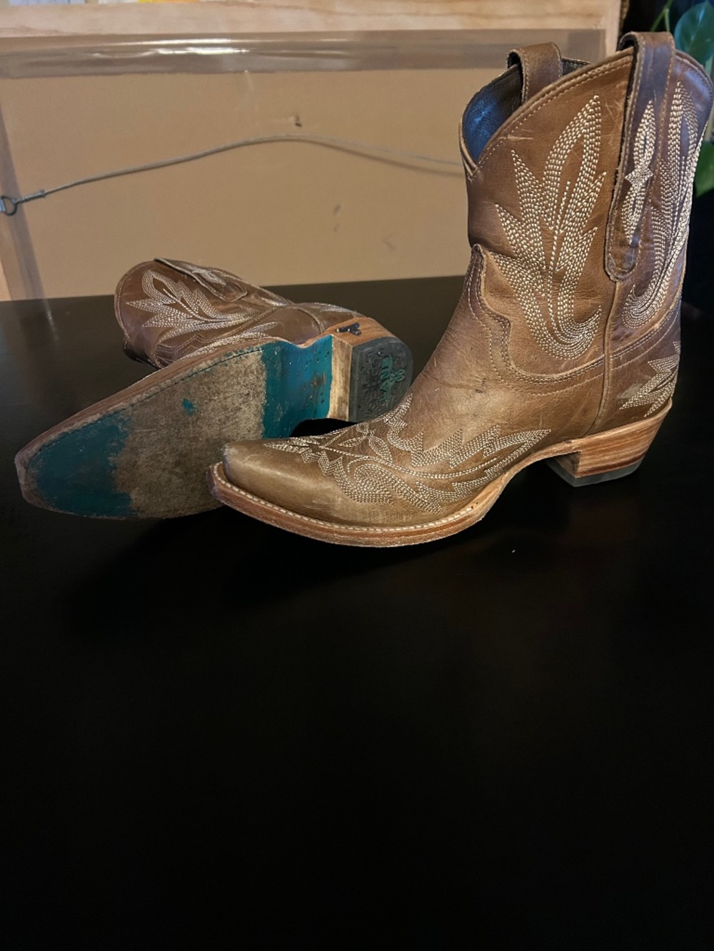 LANE LEXINGTON BOOTIE - BURNT CARAMEL